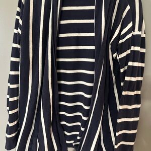 Tommy Hilfiger Blue and White Striped Cardigan